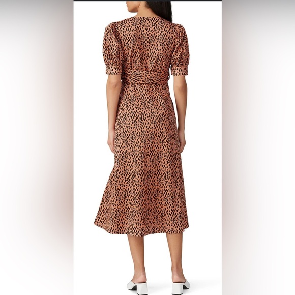 NWOT Love Whit Dotted Puff Sleeve Dress - Picture 2 of 9